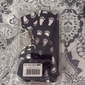 Black Bear Diner Paw Print Suspenders